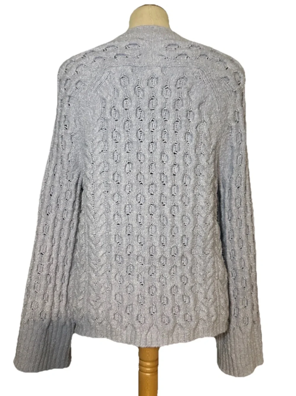 J.Crew Cotton Blend Boucle Cable Knit Sweater Lavender